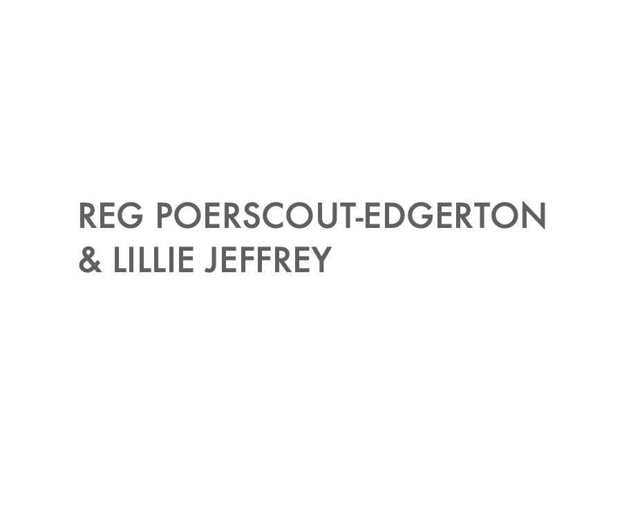 Reg Poerscout-Edgerton and Lillie Jeffrey